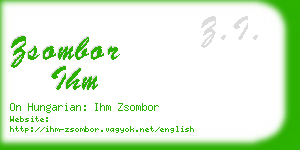 zsombor ihm business card